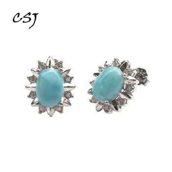 CSJ Natural Blue Larimar High Quality small stars Earring Sterling 925 Silver Fine Jewelry Women Femme Wedding Party Gift box
CSJ Natural Blue Larimar High Quality small stars Earring Sterling 925 Silver Fine Jewelry Women Femme Wedding Party Gift box