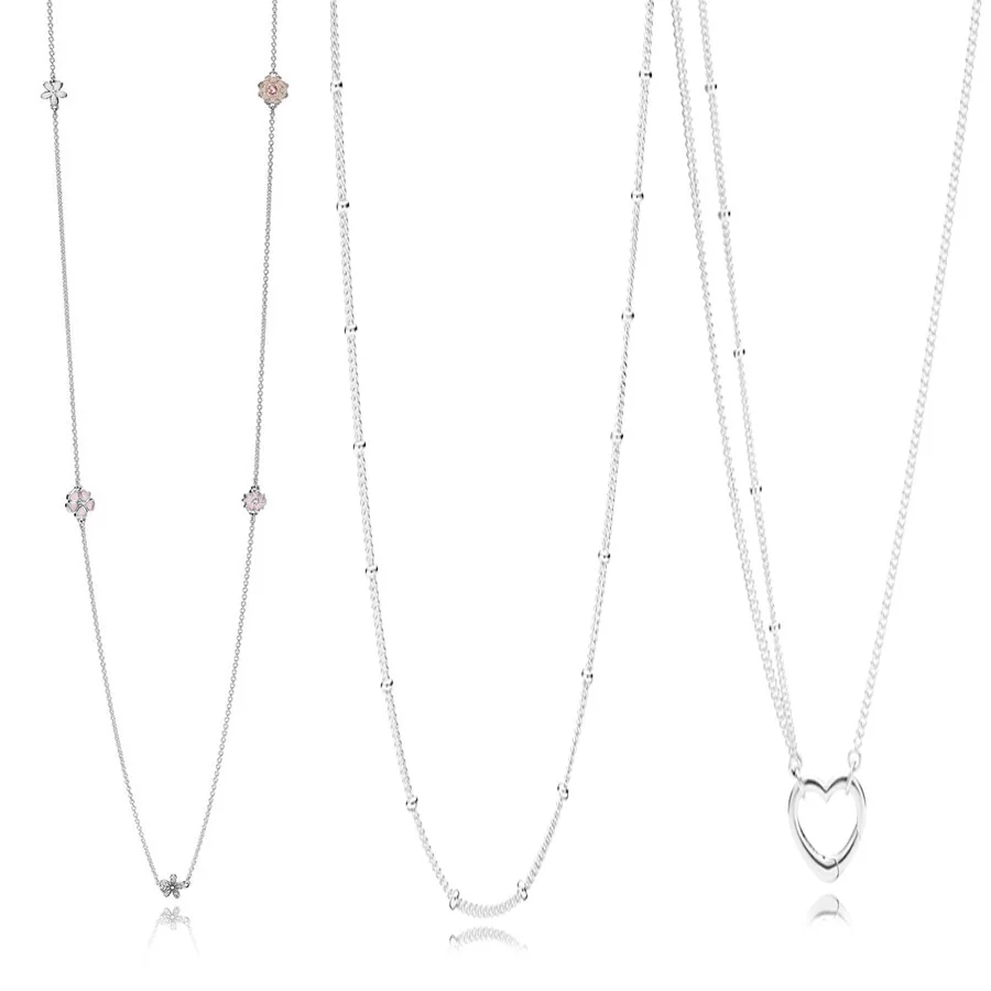 3 Style 70cm 925 Sterling Silver Necklace Love Heart Flower Pendants Necklaces Bracelets for Women Sterling Silver Jewelry
3 Style 70cm 925 Sterling Silver Necklace Love Heart Flower Pendants Necklaces Bracelets for Women Sterling Silver Jewelry