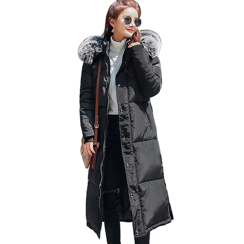 Snow Wear Large Fur Collar Ladies Coat 2018 Winter Coat Women Parka Long Thick Slim Womens Coats And Jackets Outerwear Plus Size
Snow Wear Large Fur Collar Ladies Coat 2018 Winter Coat Women Parka Long Thick Slim Womens Coats And Jackets Outerwear Plus Size