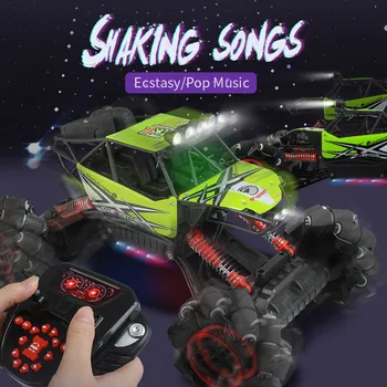 338-1 Climbing Car 2.4GHz 4WD All-terrain Vehicle Off-Road Truck Drift car Music one key lift deformation RC Car for kids toys
338-1 Climbing Car 2.4GHz 4WD All-terrain Vehicle Off-Road Truck Drift car Music one key lift deformation RC Car for kids toys