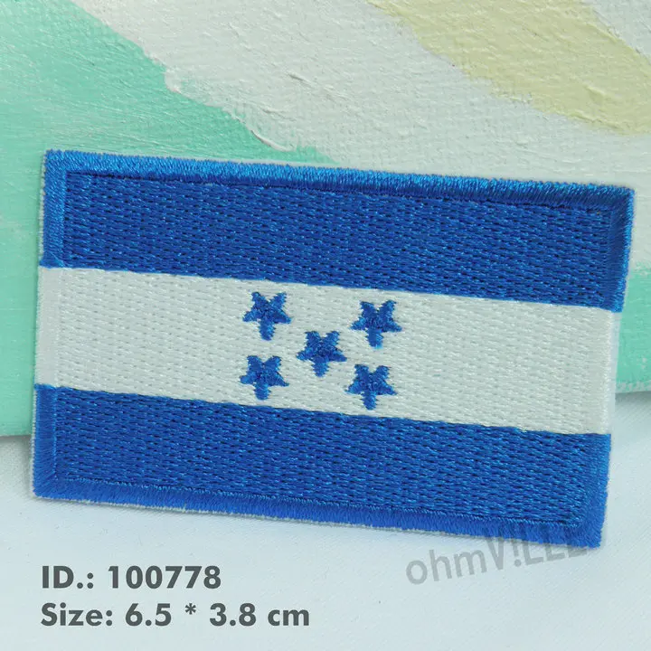 Free Shipping Republic of Honduras Flag Handmade Iron on Patches for Clothing Applique 3D Embroidery Republica de Honduras patch
Free Shipping Republic of Honduras Flag Handmade Iron on Patches for Clothing Applique 3D Embroidery Republica de Honduras patch