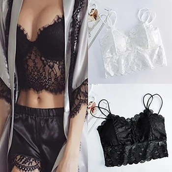 Women Lace Vest Bra Stylish Sexy Women's Sleeveless Lace Flower Hollow Out Solid Vest Crochet Tank Tops Bra
Women Lace Vest Bra Stylish Sexy Women's Sleeveless Lace Flower Hollow Out Solid Vest Crochet Tank Tops Bra