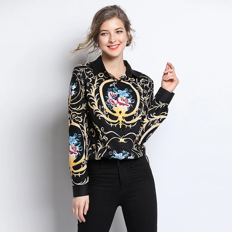 THC Womens Tops and Blouses 2019 New Trendy autumn Fall Long Sleeved Vintage Print Casual Formal Blouse Shirt Female Blusas
THC Womens Tops and Blouses 2019 New Trendy autumn Fall Long Sleeved Vintage Print Casual Formal Blouse Shirt Female Blusas