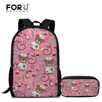FORUDESIGNS School Bags Set for Children Pencil Case Bookbag Teenager Boys Cute Bear Printed Schoolbag Backpack Mochila Infantil
FORUDESIGNS School Bags Set for Children Pencil Case Bookbag Teenager Boys Cute Bear Printed Schoolbag Backpack Mochila Infantil