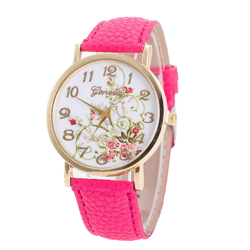 Geneva Fashion Women Flower print Watches Casual Female Sport Reloj Faux Leather High Quality Analog Quartz Wrist Watch
Geneva Fashion Women Flower print Watches Casual Female Sport Reloj Faux Leather High Quality Analog Quartz Wrist Watch