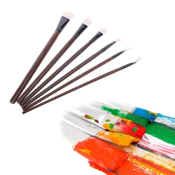 6Pcs Flat Painting Brushes Set Artist Wool Hair Watercolor Acrylic Oil Drawing JUL-19A 
6Pcs Flat Painting Brushes Set Artist Wool Hair Watercolor Acrylic Oil Drawing JUL-19A