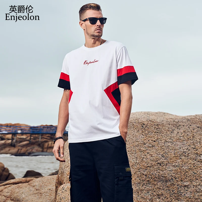 Enjeolon 2019 T shirt Men Summer Short Sleeved O-neck Print Casual Streetwear Cotton Top Tee Shirt New Arrival T5206
Enjeolon 2019 T shirt Men Summer Short Sleeved O-neck Print Casual Streetwear Cotton Top Tee Shirt New Arrival T5206