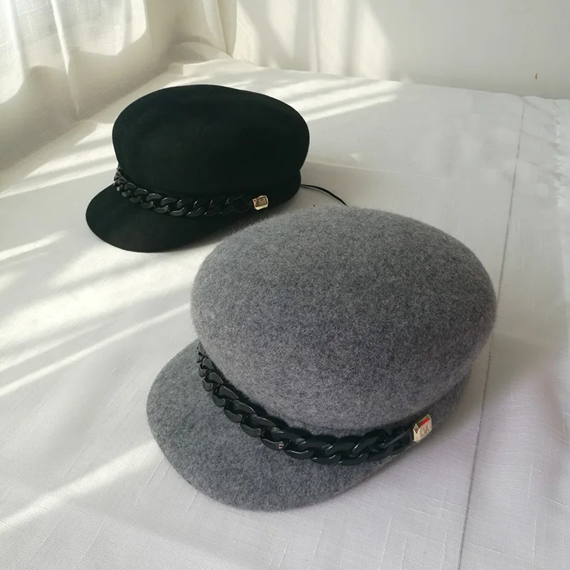 01808-xu-M winter solid British style chain equestrian wool cap woman sun fishmen hat wholesale
01808-xu-M winter solid British style chain equestrian wool cap woman sun fishmen hat wholesale