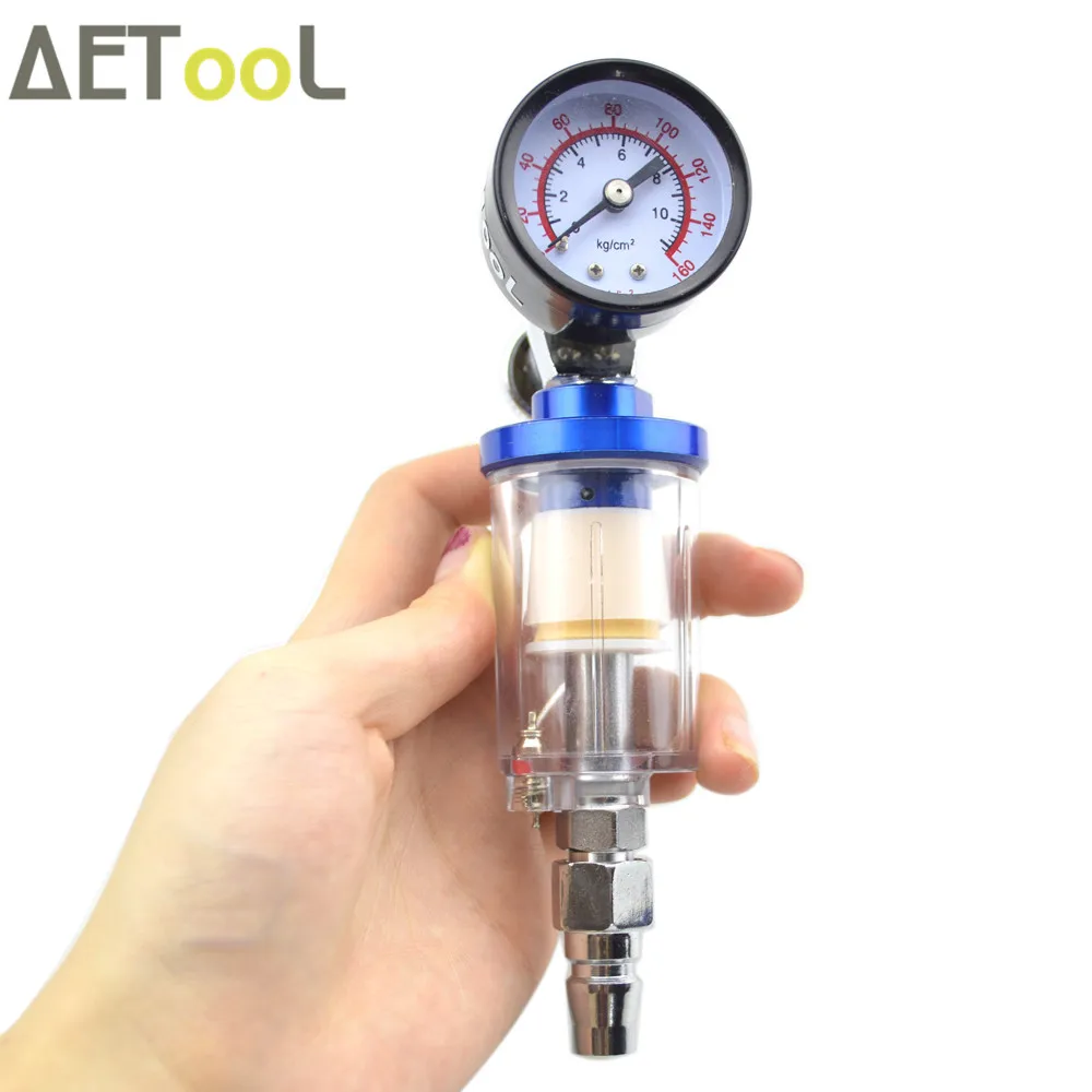 AETool Spray Gun Air Regulator Gauge+Oil Water Trap Filter Tool+EU/JP Adapter Connector Pneumatic Spray Gun Accessories
AETool Spray Gun Air Regulator Gauge+Oil Water Trap Filter Tool+EU/JP Adapter Connector Pneumatic Spray Gun Accessories