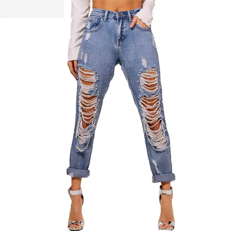 Detail Feedback Questions About Sexy Plus Size Ripped Butt Jeans For 