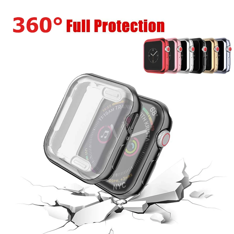 TPU Soft Watch Cover Case for Apple Watch 42mm 38mm 40mm 44mm Clear Bumper Protector for iWatch 4 3 2 1 Full Screen Protector
TPU Soft Watch Cover Case for Apple Watch 42mm 38mm 40mm 44mm Clear Bumper Protector for iWatch 4 3 2 1 Full Screen Protector