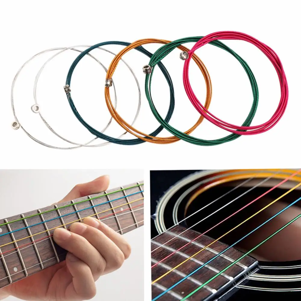 1 Set 6PCS Strings Universal Steel Core E-A Colorful Acoustic Guitar Strings Musical Instrument Guitar Parts Accessories
1 Set 6PCS Strings Universal Steel Core E-A Colorful Acoustic Guitar Strings Musical Instrument Guitar Parts Accessories