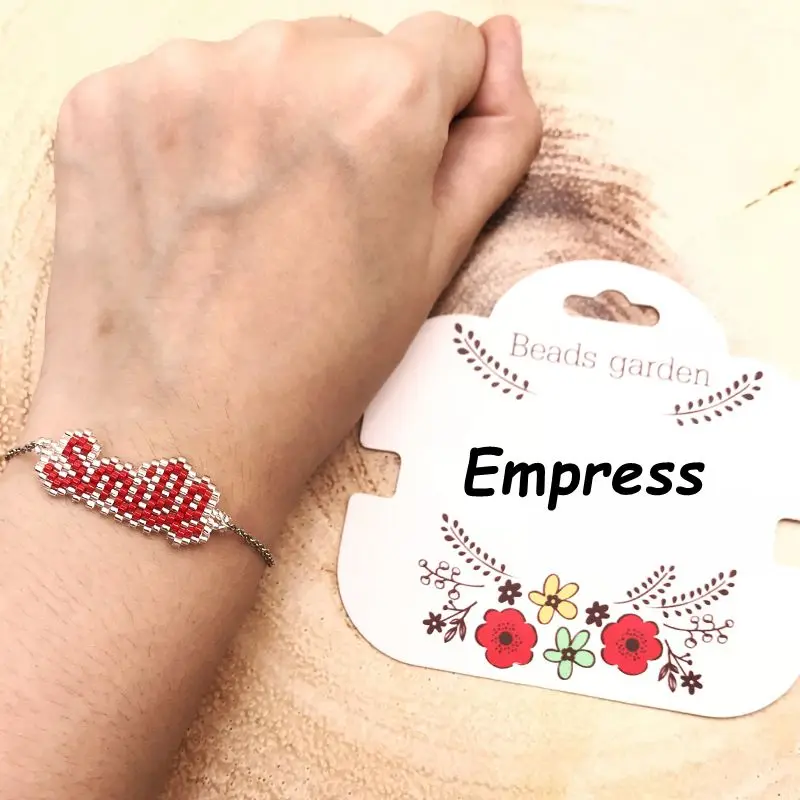 2018 Empress New Fashion Woman Cute Red Smile Silver Headmade Crystal Bracelets Imported Glass Miyuki Bead Adjustable Chain
2018 Empress New Fashion Woman Cute Red Smile Silver Headmade Crystal Bracelets Imported Glass Miyuki Bead Adjustable Chain
