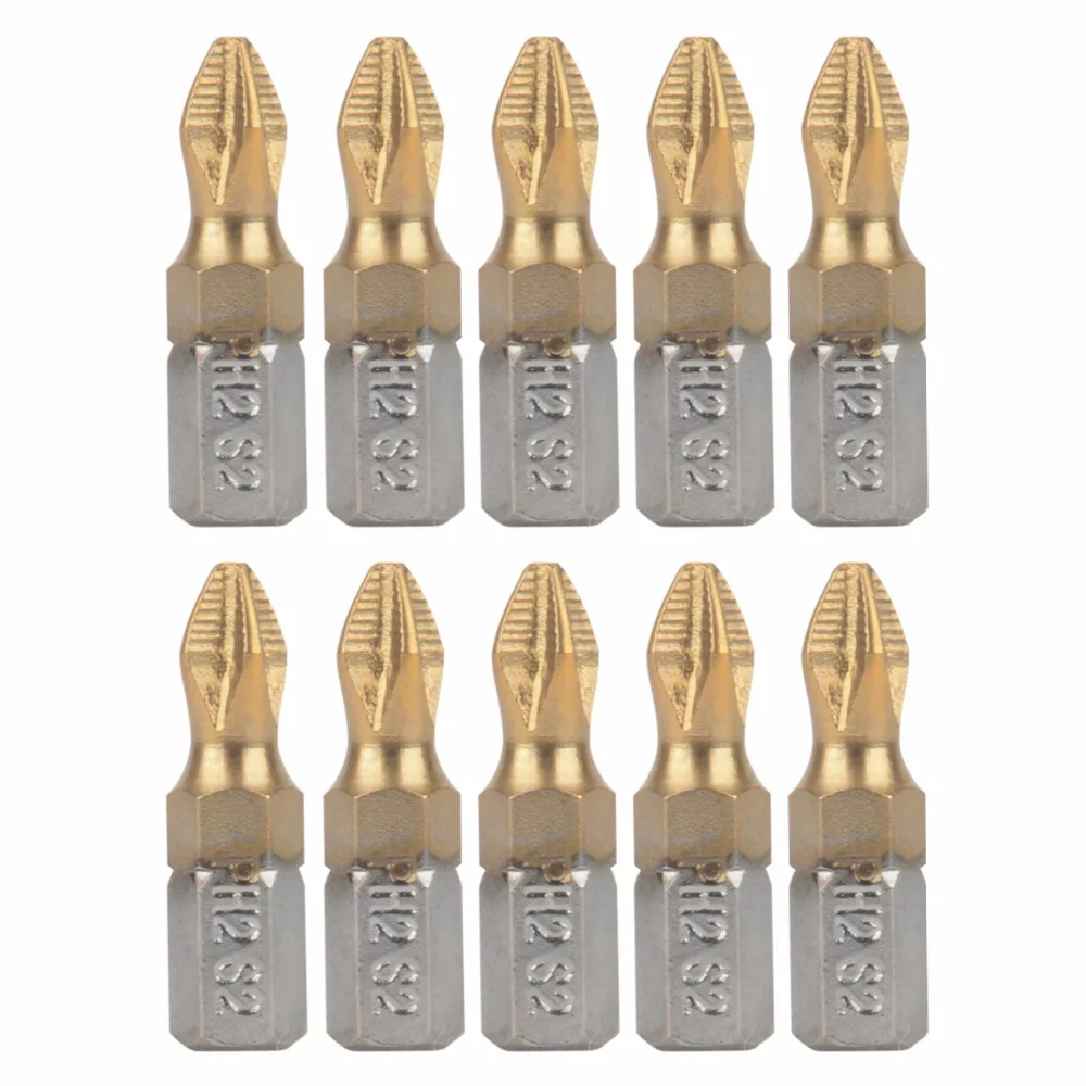 10Pcs 1/4" 25mm Phillips PH2 Screwdriver Bit Set Repair Tool Titanium Coated Screwdrivers Hex Shank Bit Household Hand Tools
10Pcs 1/4" 25mm Phillips PH2 Screwdriver Bit Set Repair Tool Titanium Coated Screwdrivers Hex Shank Bit Household Hand Tools