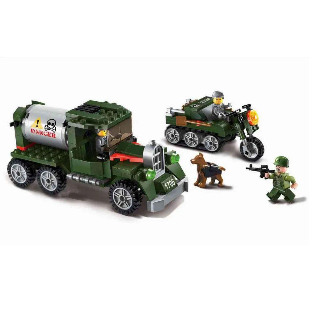 Enlighten Building Block Military Battle Land Force Intercept Transport Team 3 Figures 223pcs Educational Bricks Toy Boy
Enlighten Building Block Military Battle Land Force Intercept Transport Team 3 Figures 223pcs Educational Bricks Toy Boy