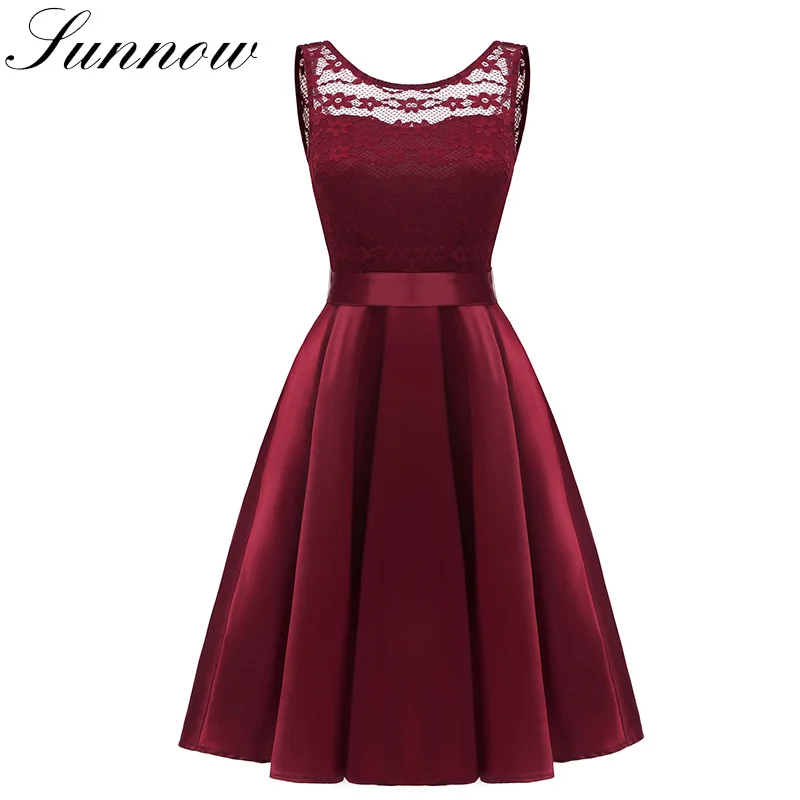 SUNNOW Red Women Midi Dress Sleeveless Belt Slim Spring Summer Dresses Vintage Floral Hallow Out Lace Birthday Party Dress
SUNNOW Red Women Midi Dress Sleeveless Belt Slim Spring Summer Dresses Vintage Floral Hallow Out Lace Birthday Party Dress