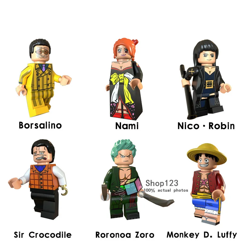 XP036-041 Single Sale One Piece ActionLuffy Nami Roronoa Zoro Sanj Robin Building Blocks Bricks Model Children Toys
XP036-041 Single Sale One Piece ActionLuffy Nami Roronoa Zoro Sanj Robin Building Blocks Bricks Model Children Toys
