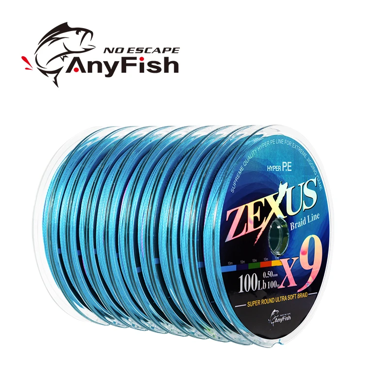 ANYFISH PE Braided Fishing Line 100M 300M 500M 9 Strand 10-100LB Super Strong Multifilament Fishing Line for Carp Fishing Wire
ANYFISH PE Braided Fishing Line 100M 300M 500M 9 Strand 10-100LB Super Strong Multifilament Fishing Line for Carp Fishing Wire