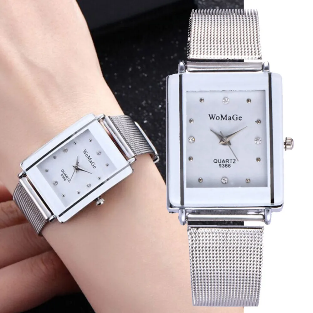 New Brand Luxury Square Dial Watch Women Fashion Stainless Steel Mesh Belt Dress Ladies Quartz WristWatch Clock Zegarek Damski#B
New Brand Luxury Square Dial Watch Women Fashion Stainless Steel Mesh Belt Dress Ladies Quartz WristWatch Clock Zegarek Damski#B