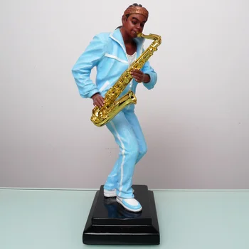 Black Band Music Resin Ornament Sax Player Figurine Saxphone Musican Home Bar Club Decoration Free Shipping
Black Band Music Resin Ornament Sax Player Figurine Saxphone Musican Home Bar Club Decoration Free Shipping