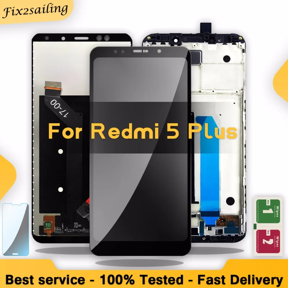 AAA Quality LCD For Xiaomi Redmi 5 Plus Display Screen Replacement With Frame/Without Frame | Мобильные телефоны и