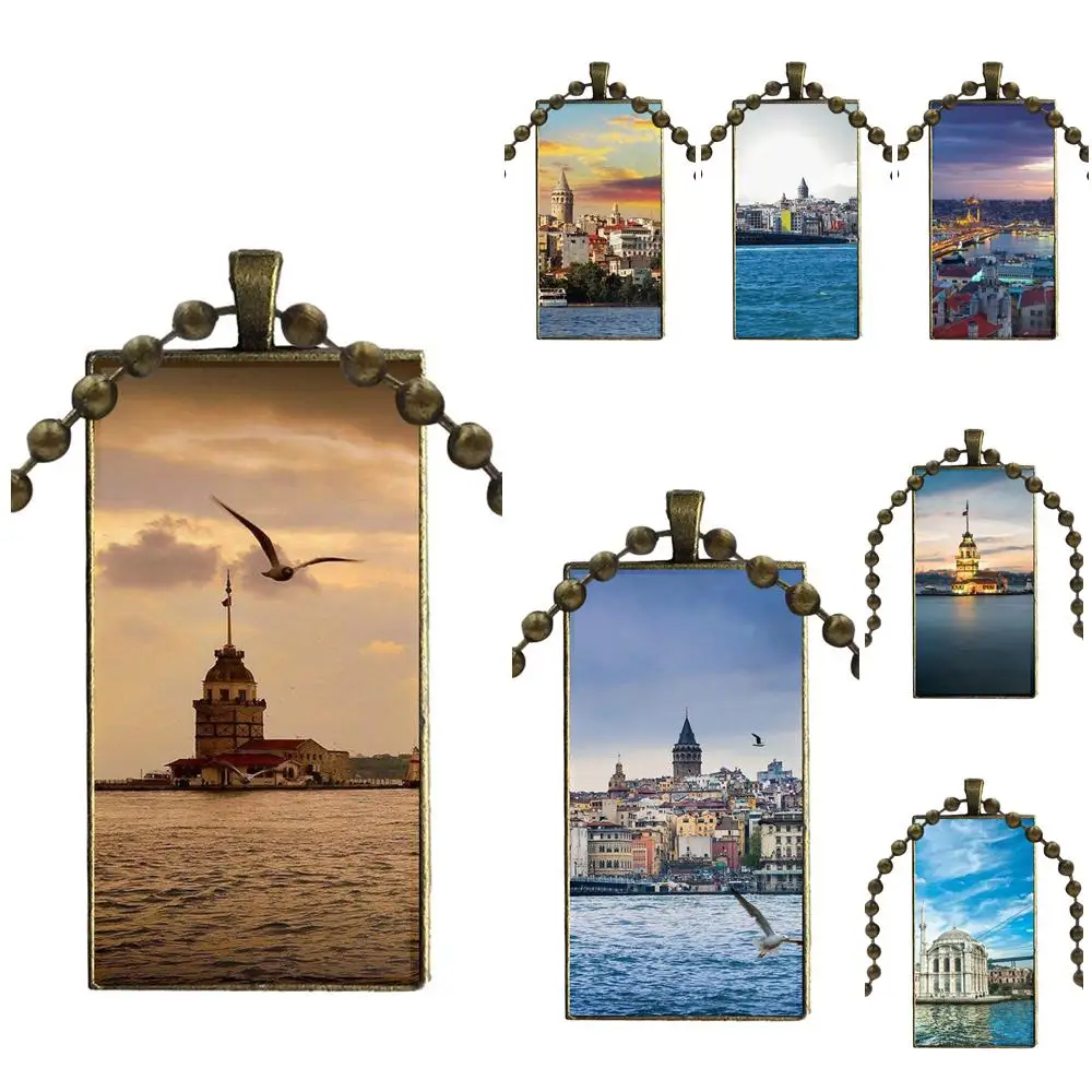 For Unisex Glass Cabochon Pendant Necklace Rectangle Fashion Necklace Turkey Istanbul Sceneary Building
For Unisex Glass Cabochon Pendant Necklace Rectangle Fashion Necklace Turkey Istanbul Sceneary Building
