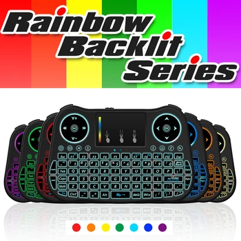 iLEPO 7 Color Backlit Air Mouse 2.4GHz Wireless 92 keys Keyboard Mini Touchpad Handheld for USB interface device Remote
iLEPO 7 Color Backlit Air Mouse 2.4GHz Wireless 92 keys Keyboard Mini Touchpad Handheld for USB interface device Remote