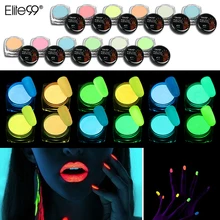 Elite99 Luminoso Pigmento In Polvere Mescolato Con UV Del Gel Del Chiodo Polacco Glow In The Dark Night Glow Verniciatura a Polvere Unghie artistiche Decorazioni(China)