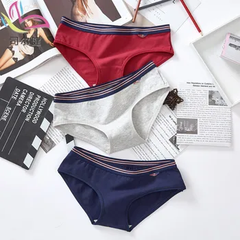 3Pcs Pure Cotton Sexy Midrise Red Blue White Grils Women Briefs Panties Simple Style Briefs Lingerie Intimates High Quality
3Pcs Pure Cotton Sexy Midrise Red Blue White Grils Women Briefs Panties Simple Style Briefs Lingerie Intimates High Quality