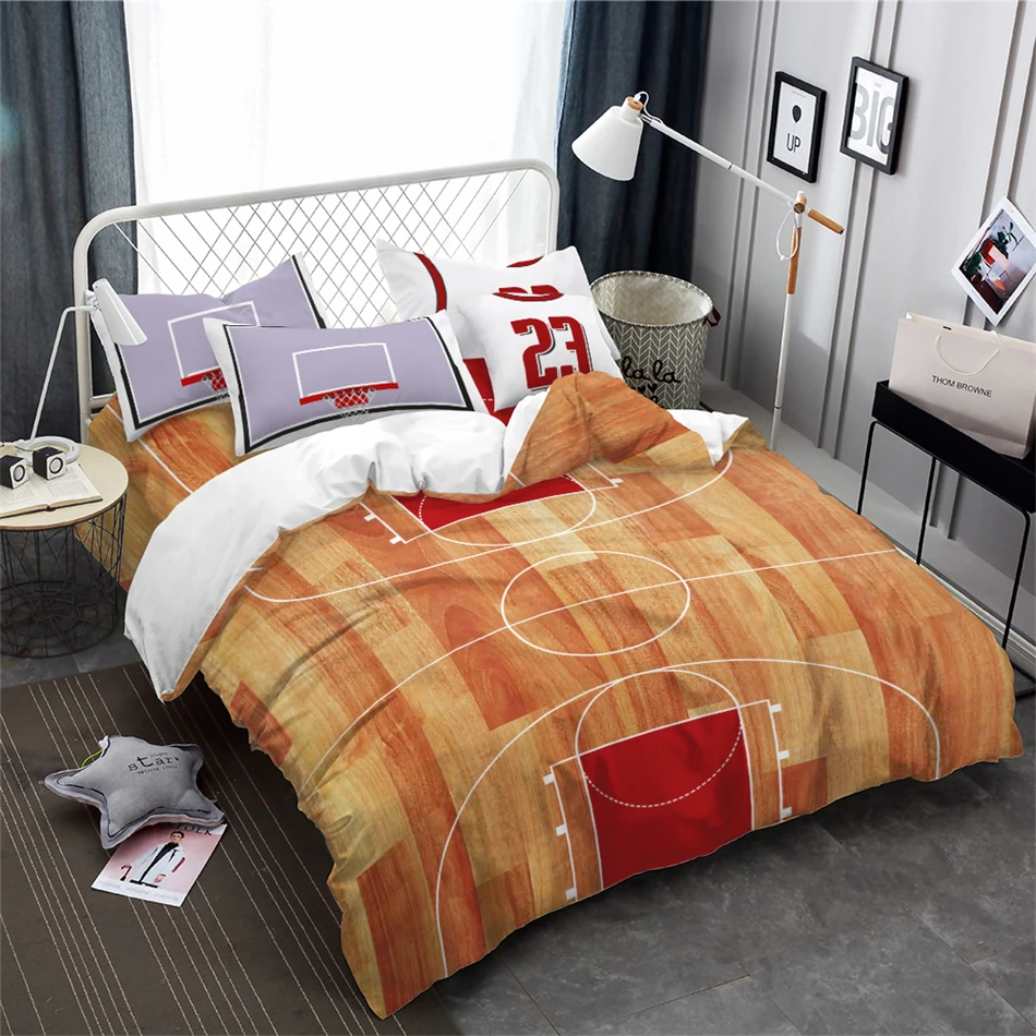 Basketball Court Bedding Set Sports Design Duvet Cover Set Twin Full Queen King Bedclothes Pillowcase Home Decor
Basketball Court Bedding Set Sports Design Duvet Cover Set Twin Full Queen King Bedclothes Pillowcase Home Decor