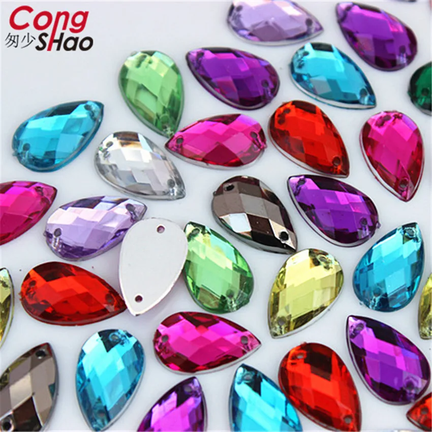 Cong Shao 300PCS 8*13mm Acrylic Crystal Drop Rhinestones trim Stone flatback sewing 2 Hole costume Button Craft Decoration YB52
Cong Shao 300PCS 8*13mm Acrylic Crystal Drop Rhinestones trim Stone flatback sewing 2 Hole costume Button Craft Decoration YB52