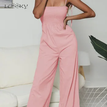Lossky Long Rompers Womens Jumpsuit Pleated Wrap Loose Wide Leg Jumpsuits Backless Sleeveless Bow Straps Summer Pink Green Jumps
Lossky Long Rompers Womens Jumpsuit Pleated Wrap Loose Wide Leg Jumpsuits Backless Sleeveless Bow Straps Summer Pink Green Jumps