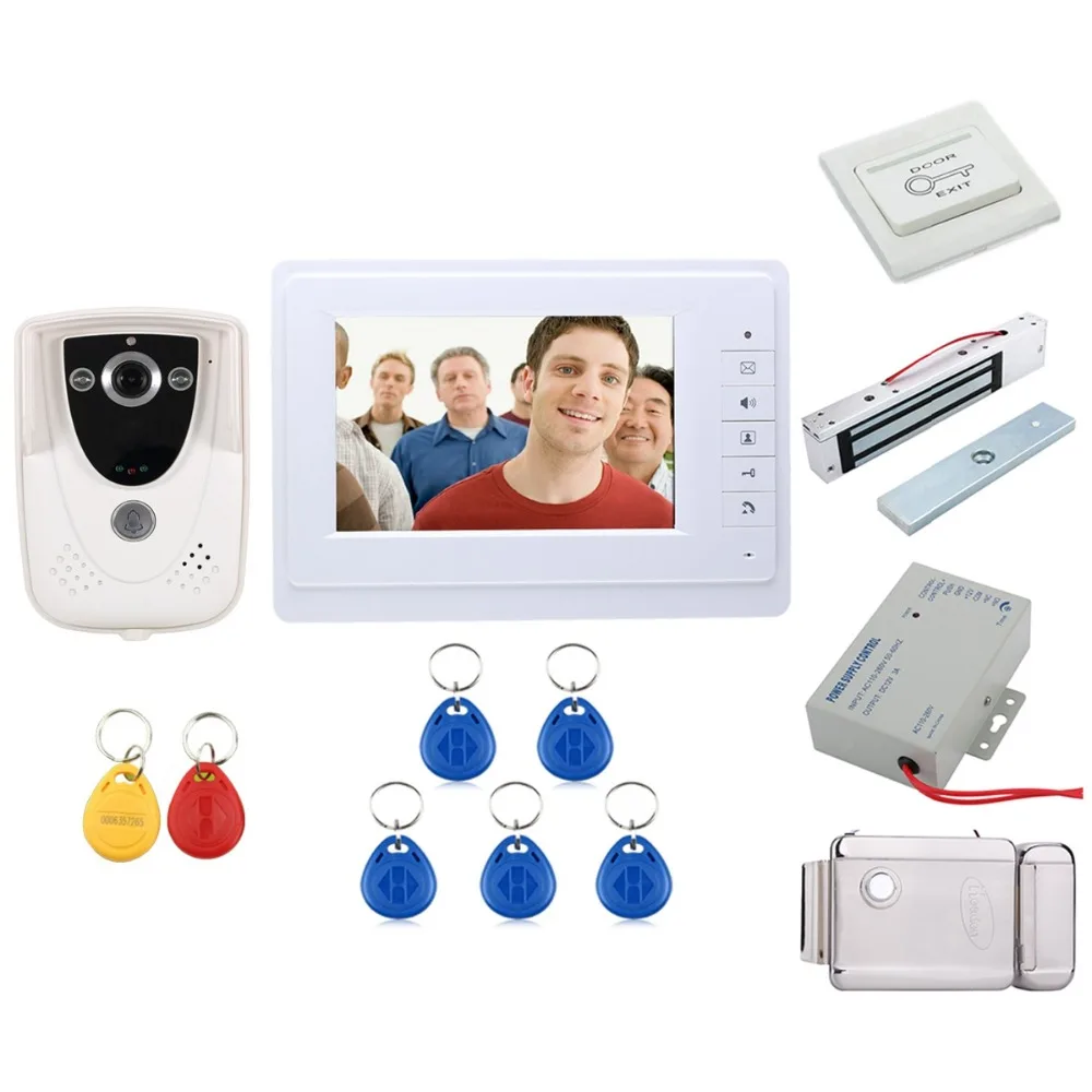 7 Inch TFT Touch Screen Color Video Door Phone Night Version Intercom System With Electric lock-control RFID card
7 Inch TFT Touch Screen Color Video Door Phone Night Version Intercom System With Electric lock-control RFID card