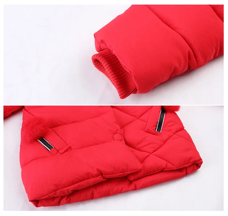 winter down jacket for girls thick cotton warm fur collar jacket children outwears for girls clothes kids coat (1)