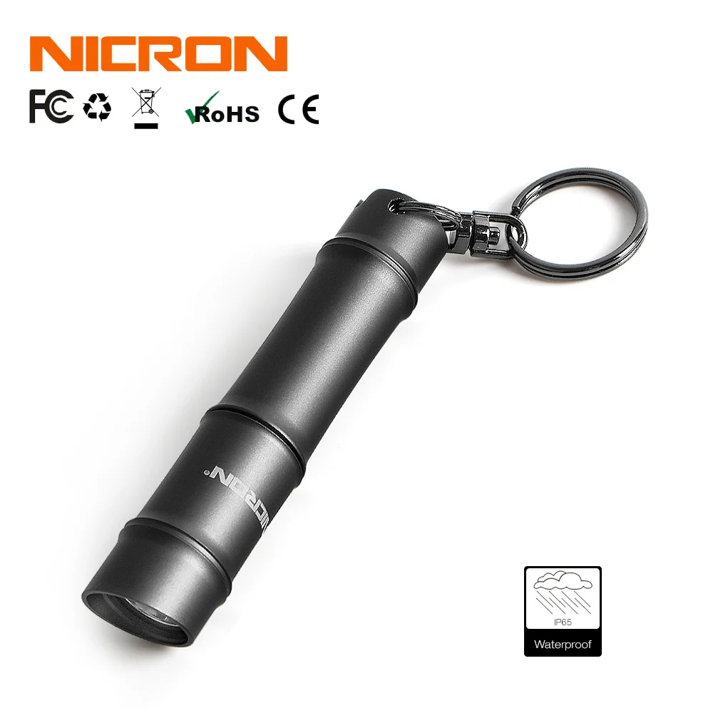 

NICRON 1xAAA Battery Mini Key Chain Bamboo Light 1W Flashlight LED Waterproof IP65 80LM Lighting For Outdoor Sport, Gift etc K15