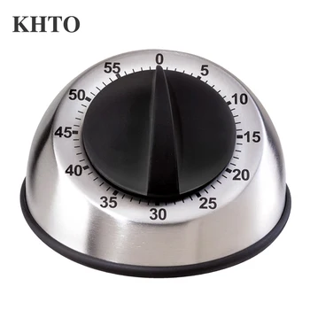 KHTO Stainless Steel Dome Shape Kitchen Timer 60-Minutes Countdown Mechanical Wind Up Alarm Clock Home Kitchen Cooking Tools
KHTO Stainless Steel Dome Shape Kitchen Timer 60-Minutes Countdown Mechanical Wind Up Alarm Clock Home Kitchen Cooking Tools