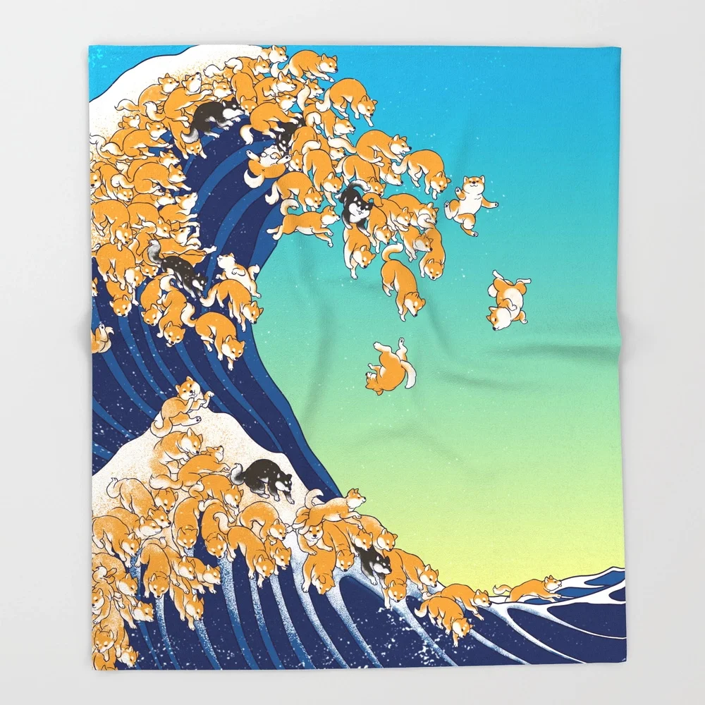 Shiba Inu in Great Wave Throw Blanket Bedspread Design Soft Fleece Throw Blanket Air/Sofa/Bedding Soft Winter Bedsheet
Shiba Inu in Great Wave Throw Blanket Bedspread Design Soft Fleece Throw Blanket Air/Sofa/Bedding Soft Winter Bedsheet