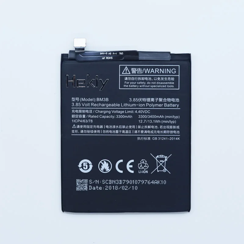 Оригинальный аккумулятор Hekiy BM3B для Xiaomi MIX2 сменный 3300 мАч батареи телефона
