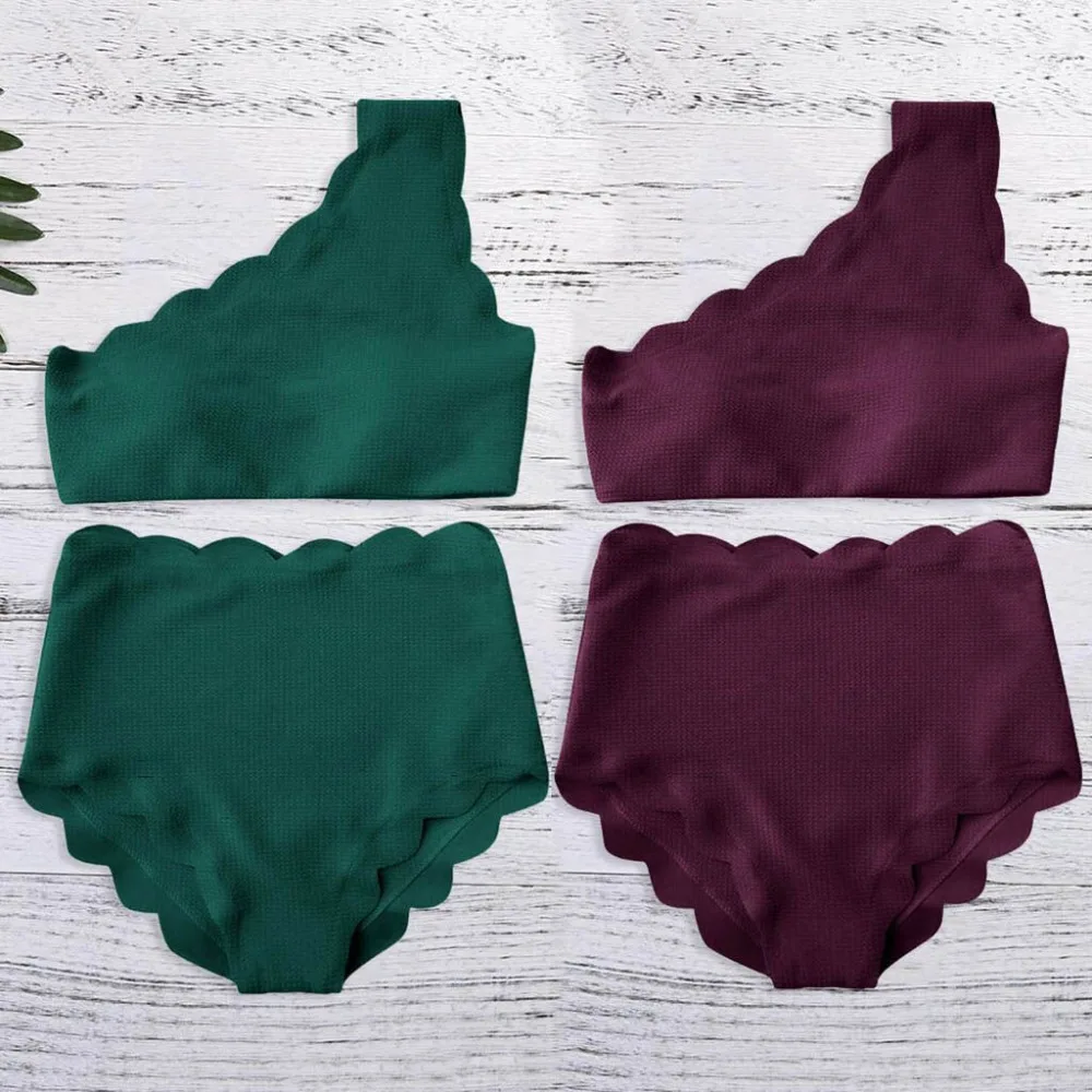 Lady Vintage High Waisted Swimsuit Two Pieces Scalloped Trim One Shoulder Bikini maillot de bain femme 2019 Hot Sale #sx
Lady Vintage High Waisted Swimsuit Two Pieces Scalloped Trim One Shoulder Bikini maillot de bain femme 2019 Hot Sale #sx