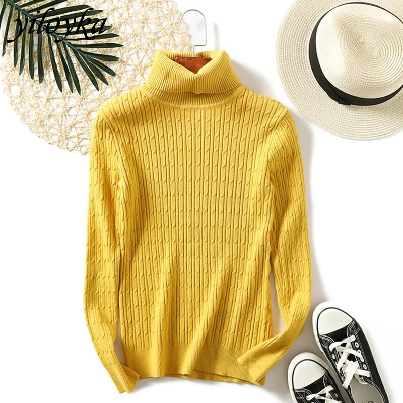 Autumn Women's Turtleneck Warm Sweater Women Cashmere Pullovers Sweaters Winter Shirt Long Sleeve Striped Elasticity Sweater
Autumn Women's Turtleneck Warm Sweater Women Cashmere Pullovers Sweaters Winter Shirt Long Sleeve Striped Elasticity Sweater