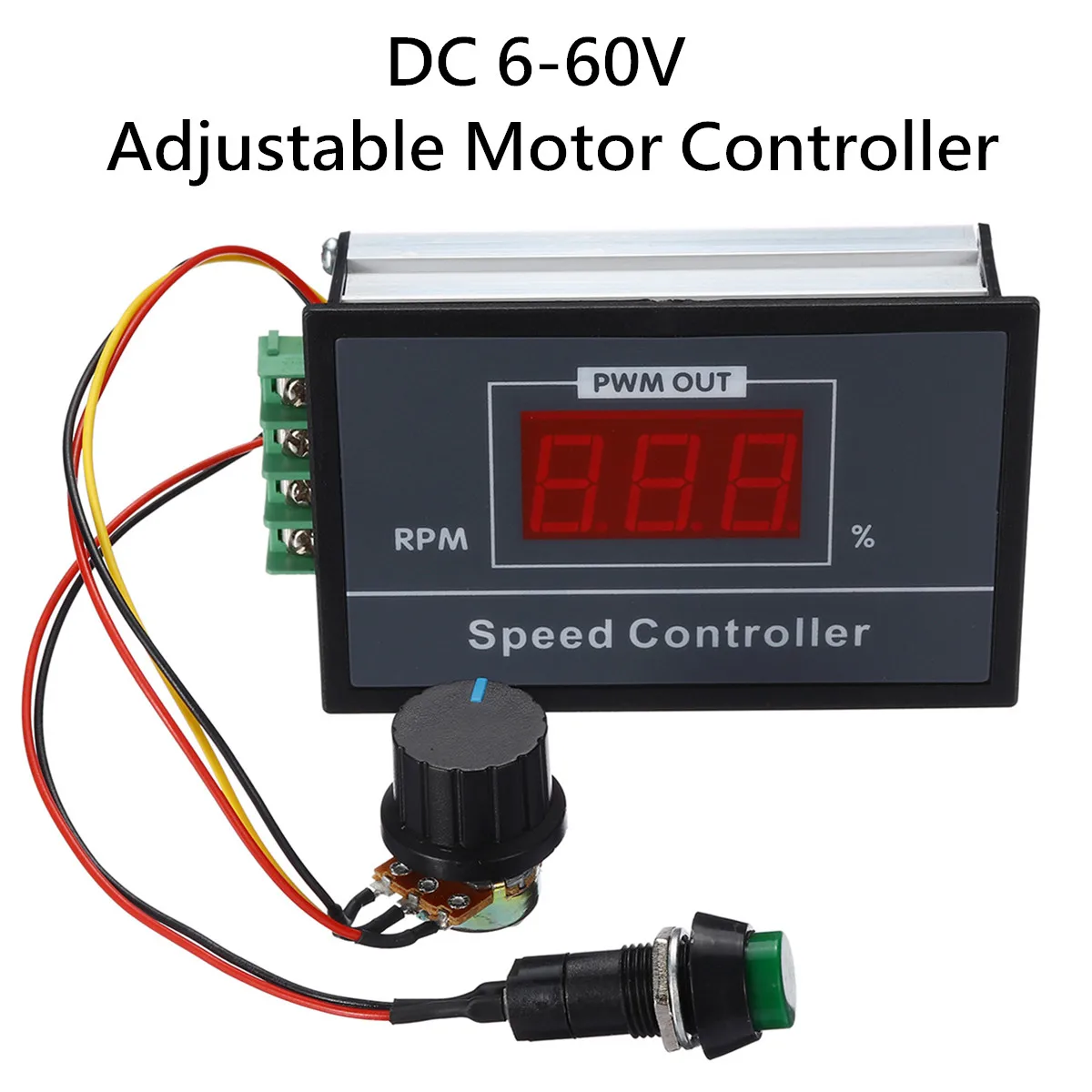 DC 6-60V 12V 24V 36V 48V 30A PWM Adjustable Motor Controller Start Stop Switch Longer Service Life Digital Display Potentiometer
DC 6-60V 12V 24V 36V 48V 30A PWM Adjustable Motor Controller Start Stop Switch Longer Service Life Digital Display Potentiometer
