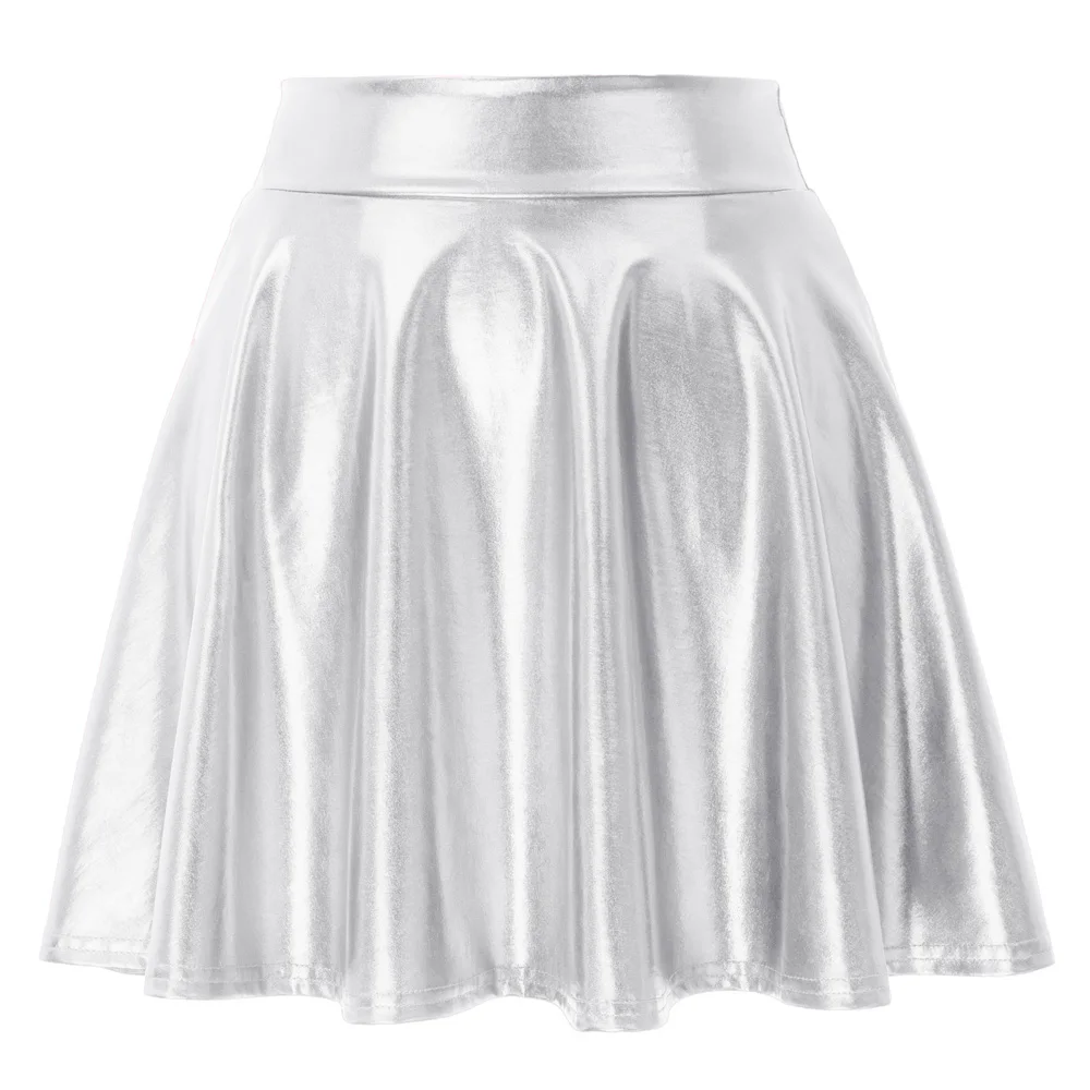new Silver Retro Style Imitated Leather Shiny skirt sweet Japanese A-line skirt Metallic Skater Above Knee mini Skirts womens
new Silver Retro Style Imitated Leather Shiny skirt sweet Japanese A-line skirt Metallic Skater Above Knee mini Skirts womens