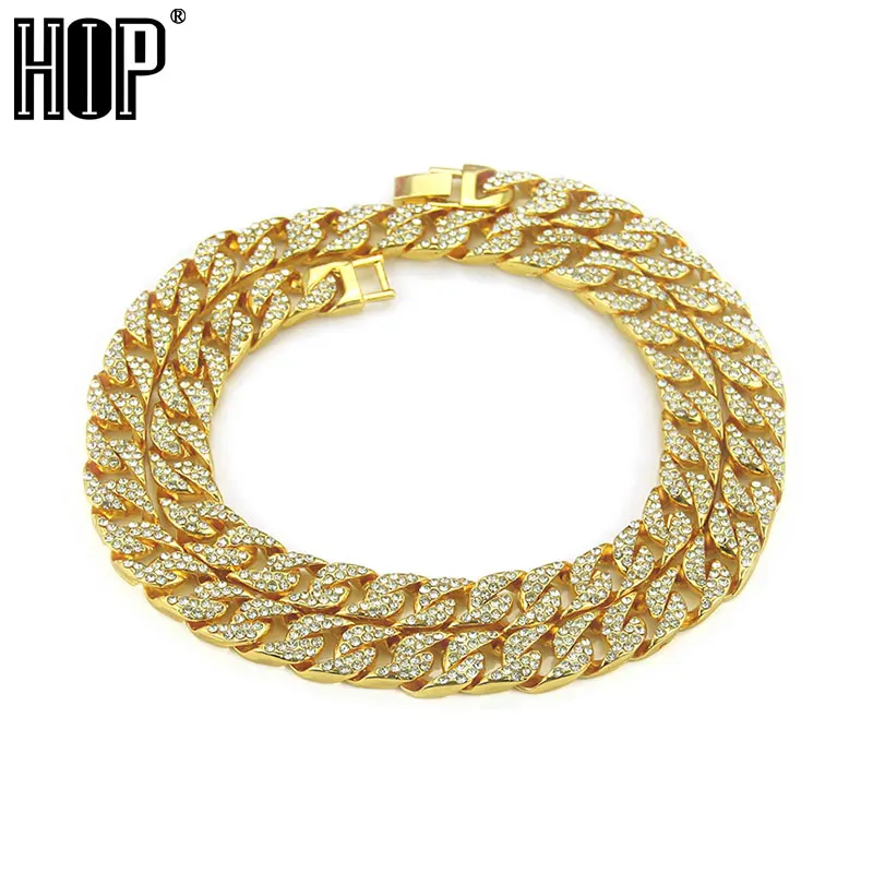 Hip Hop Miami Curb Cuban Chain Necklace 20-75cm Length Gold Iced Out Paved Rhinestones CZ Bling Rapper Necklaces For Men Jewelry
Hip Hop Miami Curb Cuban Chain Necklace 20-75cm Length Gold Iced Out Paved Rhinestones CZ Bling Rapper Necklaces For Men Jewelry