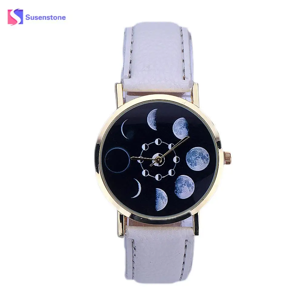 Exquisite 2018 New Women Lunar Eclipse Pattern Stylish Watch PU Leather Analog Quartz Wrist Watch Fahion Watch Relogio Feminino
Exquisite 2018 New Women Lunar Eclipse Pattern Stylish Watch PU Leather Analog Quartz Wrist Watch Fahion Watch Relogio Feminino