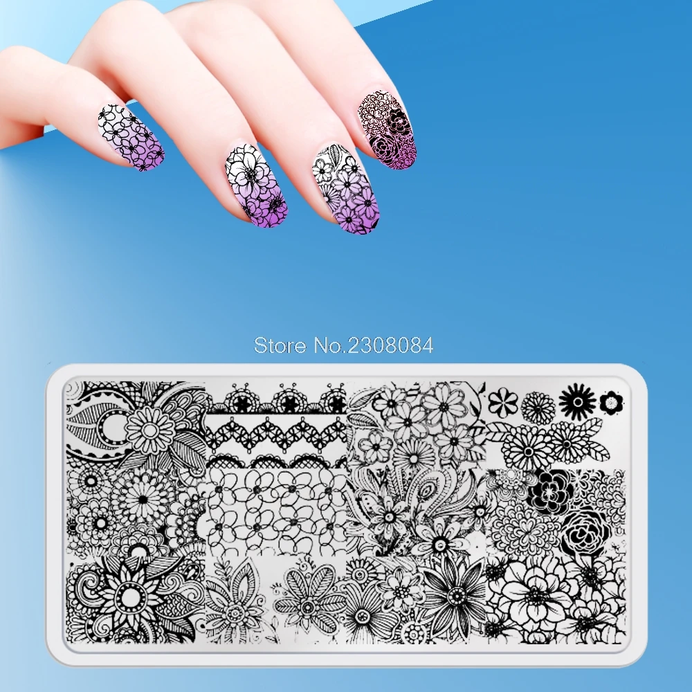 New 6*12cm MBP Series Nail Art Template Irregular Grid Dots Flower vine Rectangle Image Plate DIY Nail Stamping Plates
New 6*12cm MBP Series Nail Art Template Irregular Grid Dots Flower vine Rectangle Image Plate DIY Nail Stamping Plates