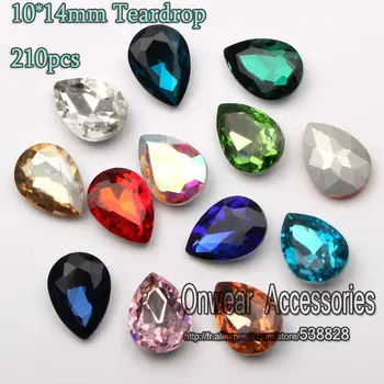 225pcs 10*14mm Pointback Teardrop Crystal Stone Beads Faceted Pear Drop Glass Chatons For Jewelry Making
225pcs 10*14mm Pointback Teardrop Crystal Stone Beads Faceted Pear Drop Glass Chatons For Jewelry Making
