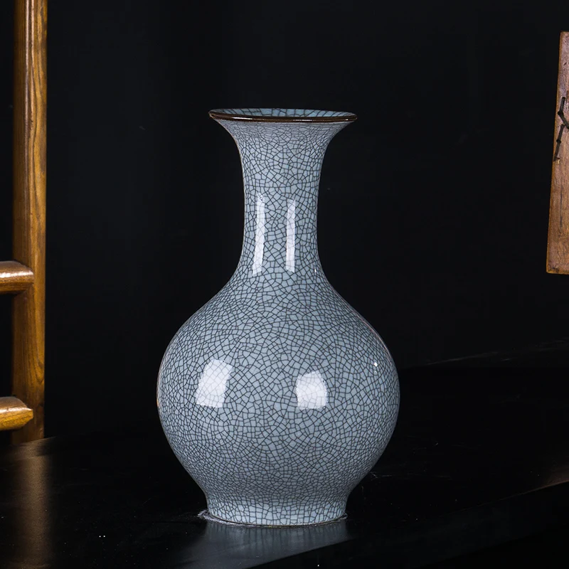 Antique Crack Ceramic Vase, Jingdezhen Classical Chinese Style Living Room Decoration Crafts, Flower Arrangement Porcelain Ornam
Antique Crack Ceramic Vase, Jingdezhen Classical Chinese Style Living Room Decoration Crafts, Flower Arrangement Porcelain Ornam