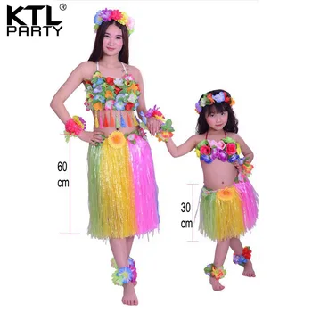 KTLPARTY Women and girls rianbow color hula skirt set Mother/60cm + daughter/30 Hawaiian Grass skirt costumes set
KTLPARTY Women and girls rianbow color hula skirt set Mother/60cm + daughter/30 Hawaiian Grass skirt costumes set