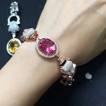 Fine Jewelry Real 925 Steling Silver s925 origin design 100% Natural pink topaz Gemstone Leopard woman Bracelets Christmas Gift
Fine Jewelry Real 925 Steling Silver s925 origin design 100% Natural pink topaz Gemstone Leopard woman Bracelets Christmas Gift