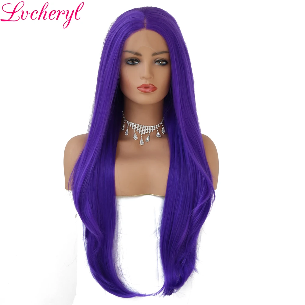 Lvcheryl Natural Long Straight Dark Purple Hand Tied Heat Resistant Hair Full Density Synthetic Lace Front wigs for Beauty Women
Lvcheryl Natural Long Straight Dark Purple Hand Tied Heat Resistant Hair Full Density Synthetic Lace Front wigs for Beauty Women